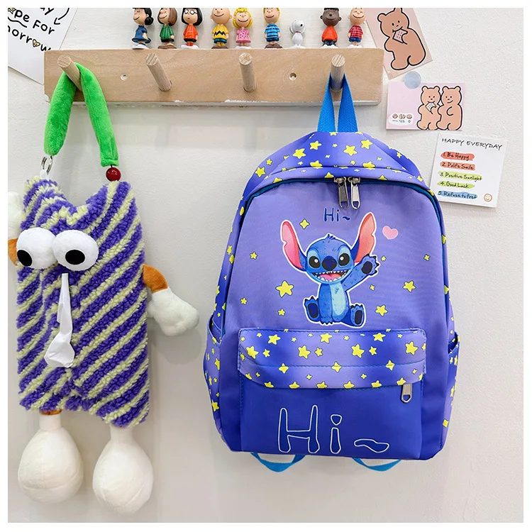 

2024 MINISO Disney Stitch School Bag Backpack Primary and Secondary School Students Cartoon Animation Backpack Cute