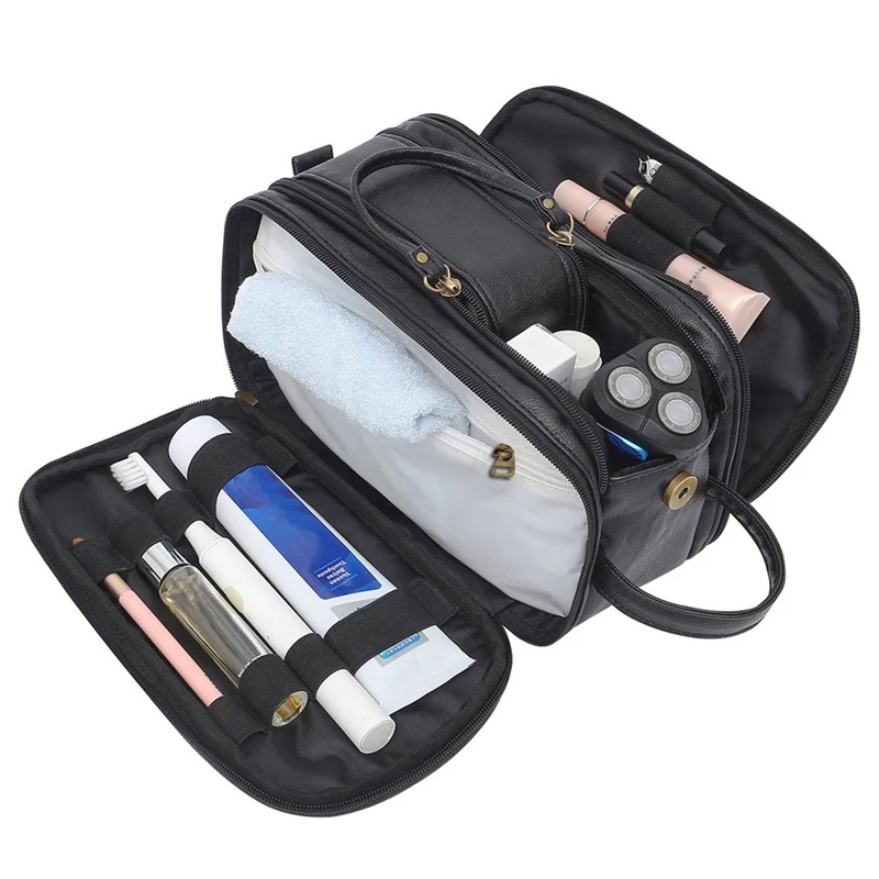 

ABWR-Multi Pockets Toiletry Bag For Women Men Travel Makeup Bag Waterproof Hanging Bag Cosmetic Makeup Organizer Bag