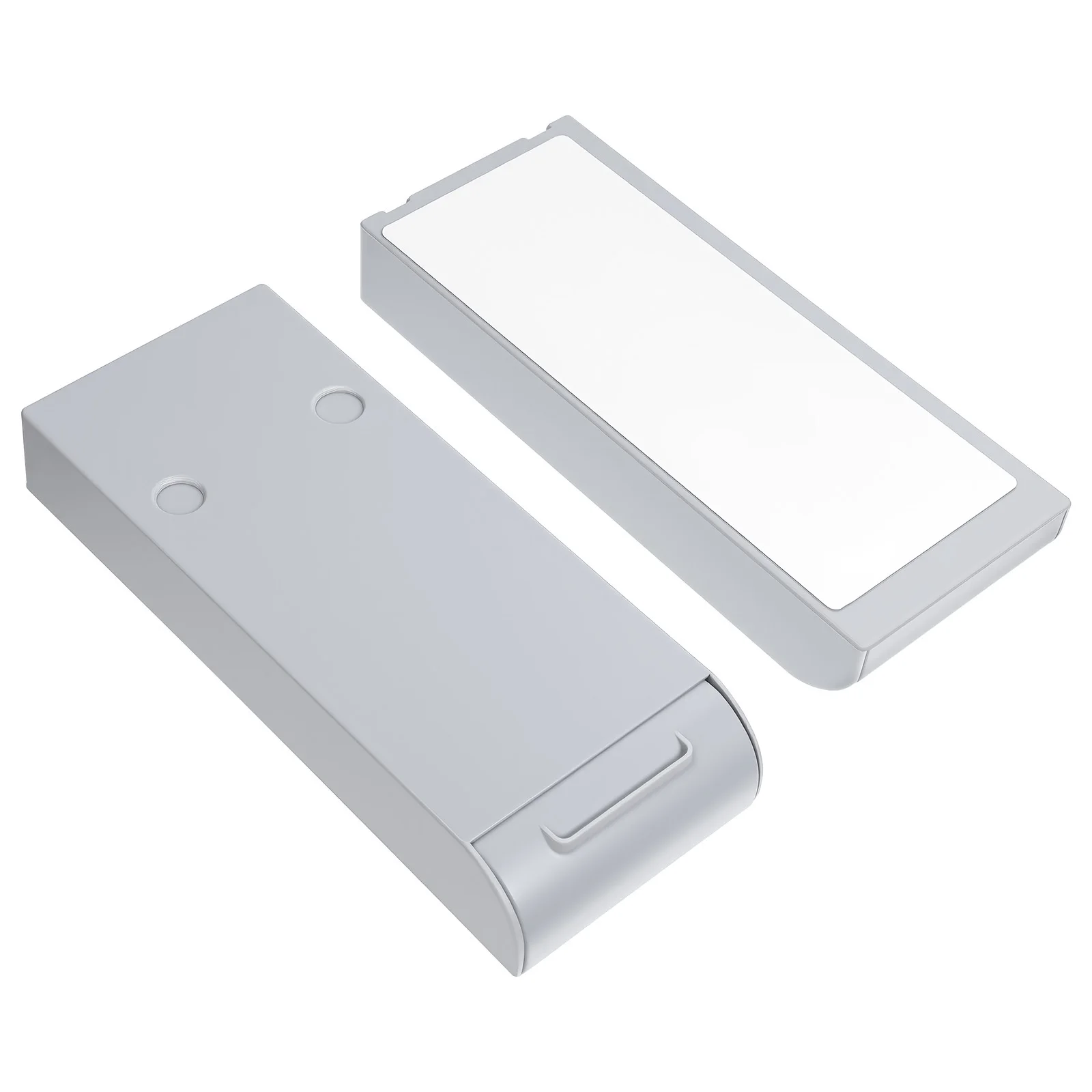 2Pcs Office Table Bottom Organizer Adhesive Pen Box with Drawer Hidden Storage for Small Items Rulers Files Jewelry Stationery