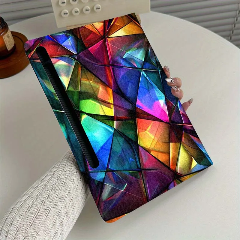 

Чехол для планшета с металлическим рисунком для Samsung Galaxy Tab S7 S8 S9 S10 FE Plus Lite 11, 12,4 13,1 дюйма