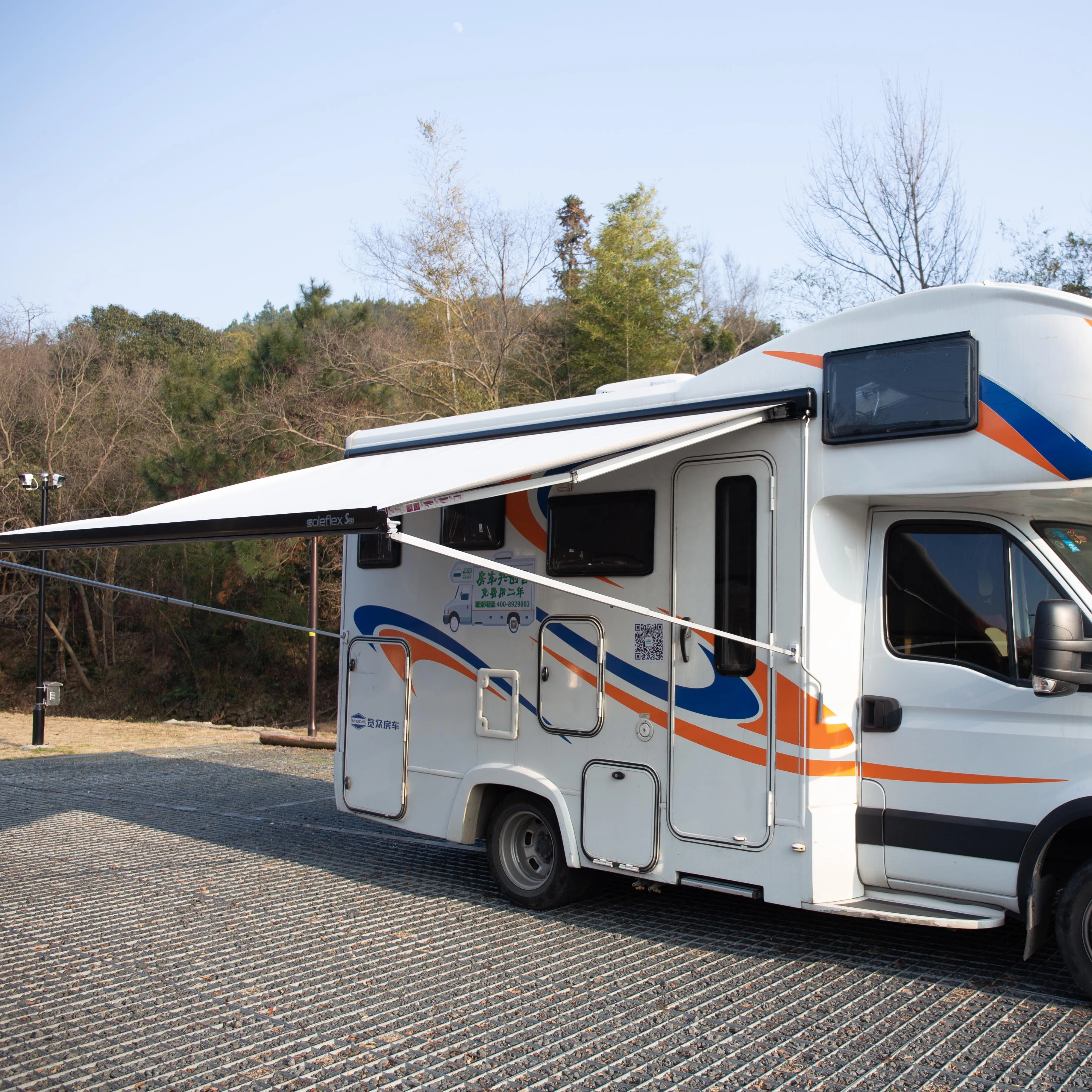S27 Full Cassette RV Awning & Side Awning | Waterproof Outdoor With Remote & Light For Campervan