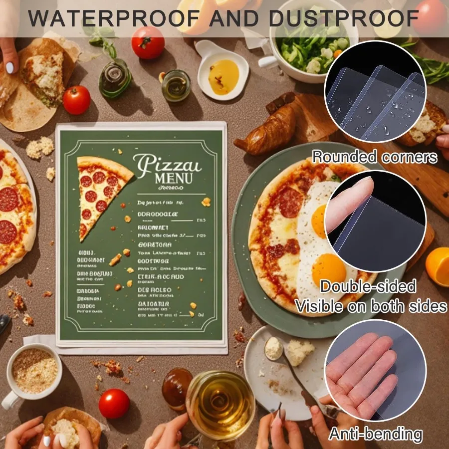 6Pack 8.5" x 11" Rigid Print Protecto Transparent Hard Plastic Page Sheet Protecto Clear Plastic Sleeves for Paper Photo Poster