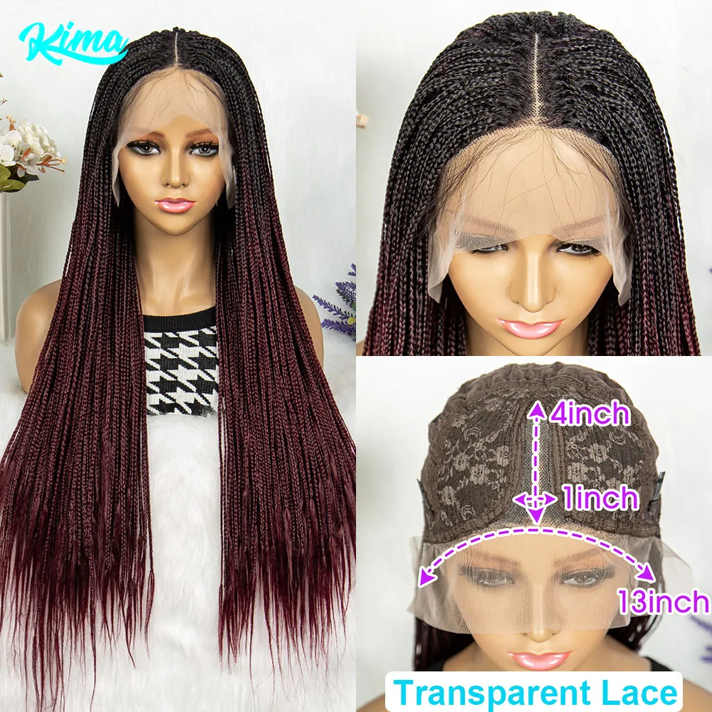 Braided Wigs Synthetic Lace Wigs Cornrow Braids Wig 13x4x1 T Part Lace Braided Wig African American Braiding Hair