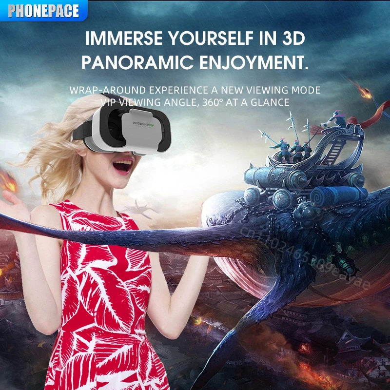 3D VR Glasses Virtual Reality Viar Goggles Headset Devices Smart Helmet Lenses For Cell Phone Mobile Smartphones Viewer - Image 2