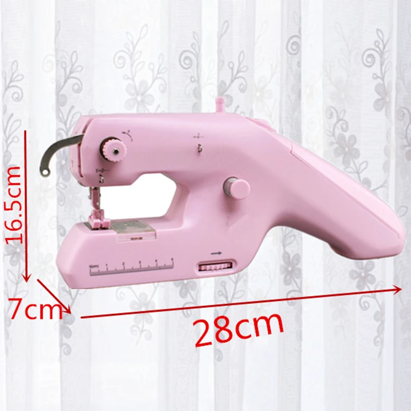 ZDML-6 آلة الخياطة الصغيرة المحمولة المحمولة الكهربائية مزدوجة الموضوع بسرعة إبرة الموضوع الملابس النسيج آلة الخياطة