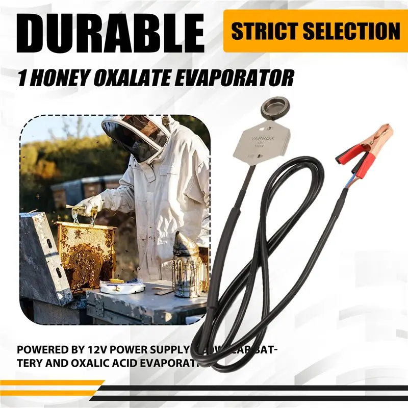 B03C-Honey Oxalic Acid Evaporator Bee Oxalic Acid Evaporator 12V Bee Varroa Treatment Tool Heated Fumigator Atomizer