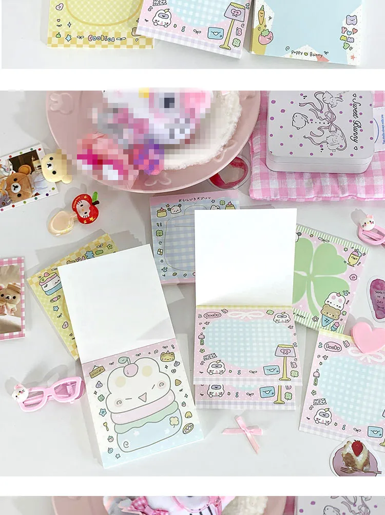MINKYS 50 Blatt Kawaii Vierblättriges Kleeblatt, Notizblöcke, Papier, To-do-Liste, Tagebuch, Notizpapier, DIY-Material, Schreibwaren – Detail 9