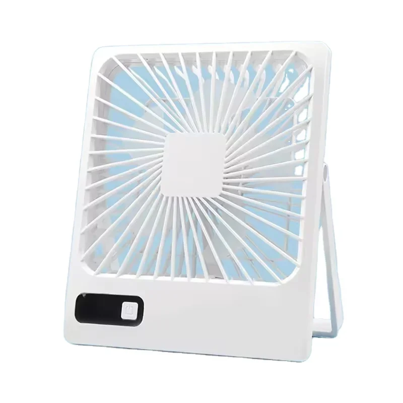 Office USB Desktop Fan with 5 Speeds 2000mAh Portable Mini Electric Fan Air Cooler Small Cooling Fan