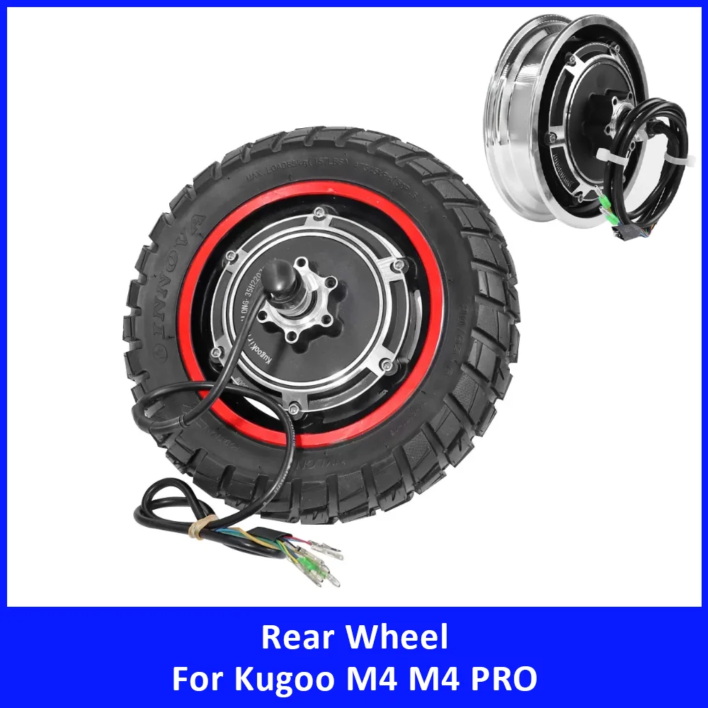

10-дюймовый бесщеточный мотор-колесо 48В 500Вт с надувной шиной для Kugoo M4 M4 PRO, заднее колесо в сборе, аксессуары и запчасти для самокатов