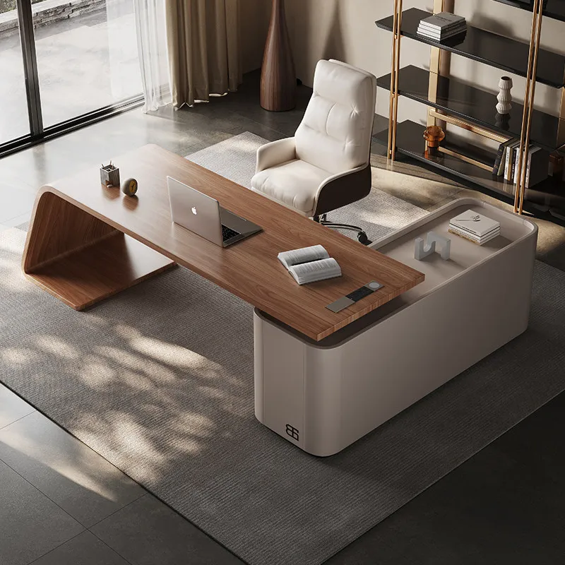 Classic Upgrades Luxury Storage Computer Desks L Shape Modern Mesa Escritorio Work Station Table Narrow Italy Unique Office Desk