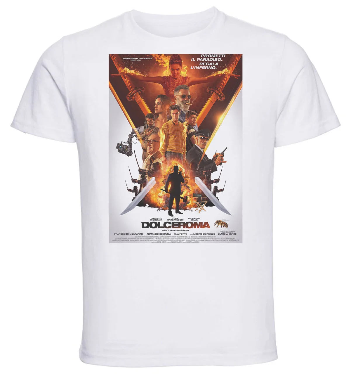 

Футболка унисекс-белая-Dolceroma Playbill