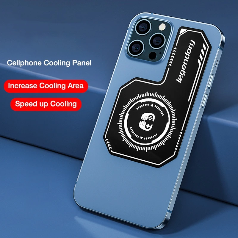 Summer Novelty Mobile Phone Cooler Magnetic Sticker Heat Dissipation Plate For iPhone Samsung Xiaomi Poco Radiator Stickers