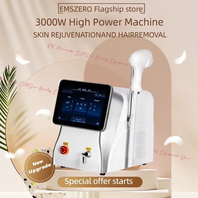 

808nm 755nm 1064nm Semiconductor Laser Hair Removal Machine Alexander Permanent Cooling Painless Laser Hair Removal Device