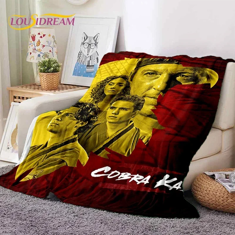 3D Cobra Kai Classics TV Amanda Karate bedroom sofa soft flannel blanket for picnic, cover throw blanket for outdoor fun