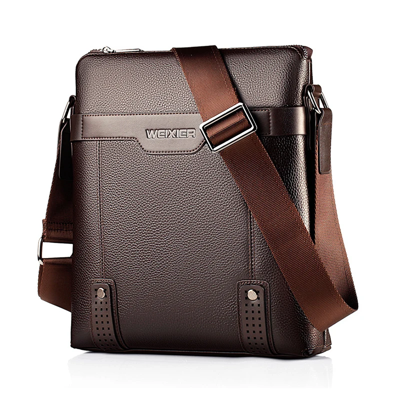 Shoulder Bag Male Porter Briefcase PU Leather Crossbag Casual Messenger Business Designer Commuting Crossbody Side Bag For Men