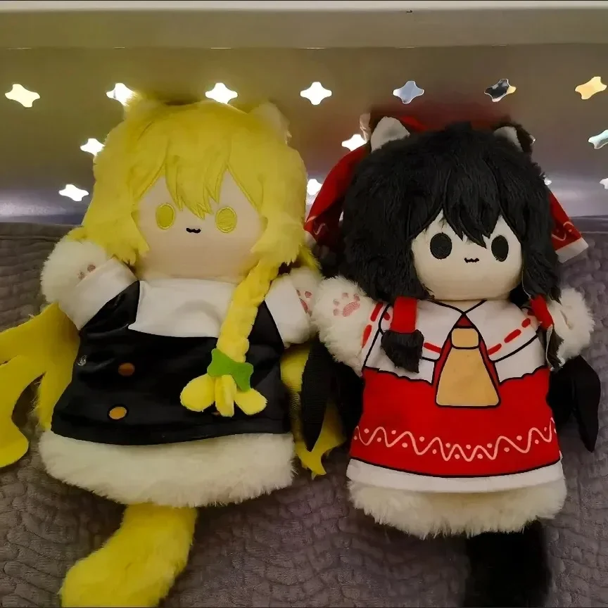 25cm Anime TouHou Project Hakurei Reimu Kirisame Marisa Adorable Soft Hand Puppets Plush Cotton Doll Figures Toy Cute Gift