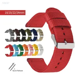 18mm 20mm 22mm 24mm Nylon Canvas Strap Watchband for Samsung Galaxy Watch 42mm 46mm Active 2 Gear S2 S3 Amazfit Bracelet Band