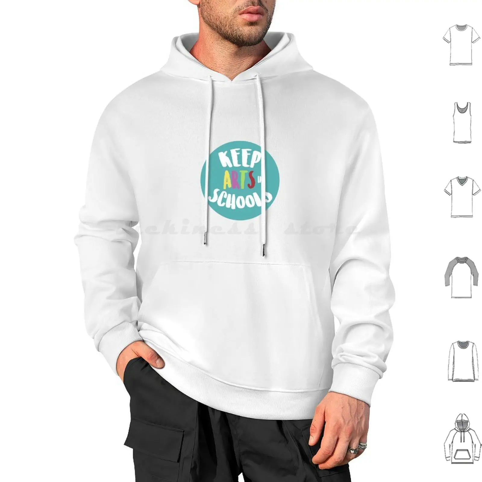 Keep Arts In Schools Hoodies Long Sleeve Art School Teach Teacher Creativity Charity Non Profit