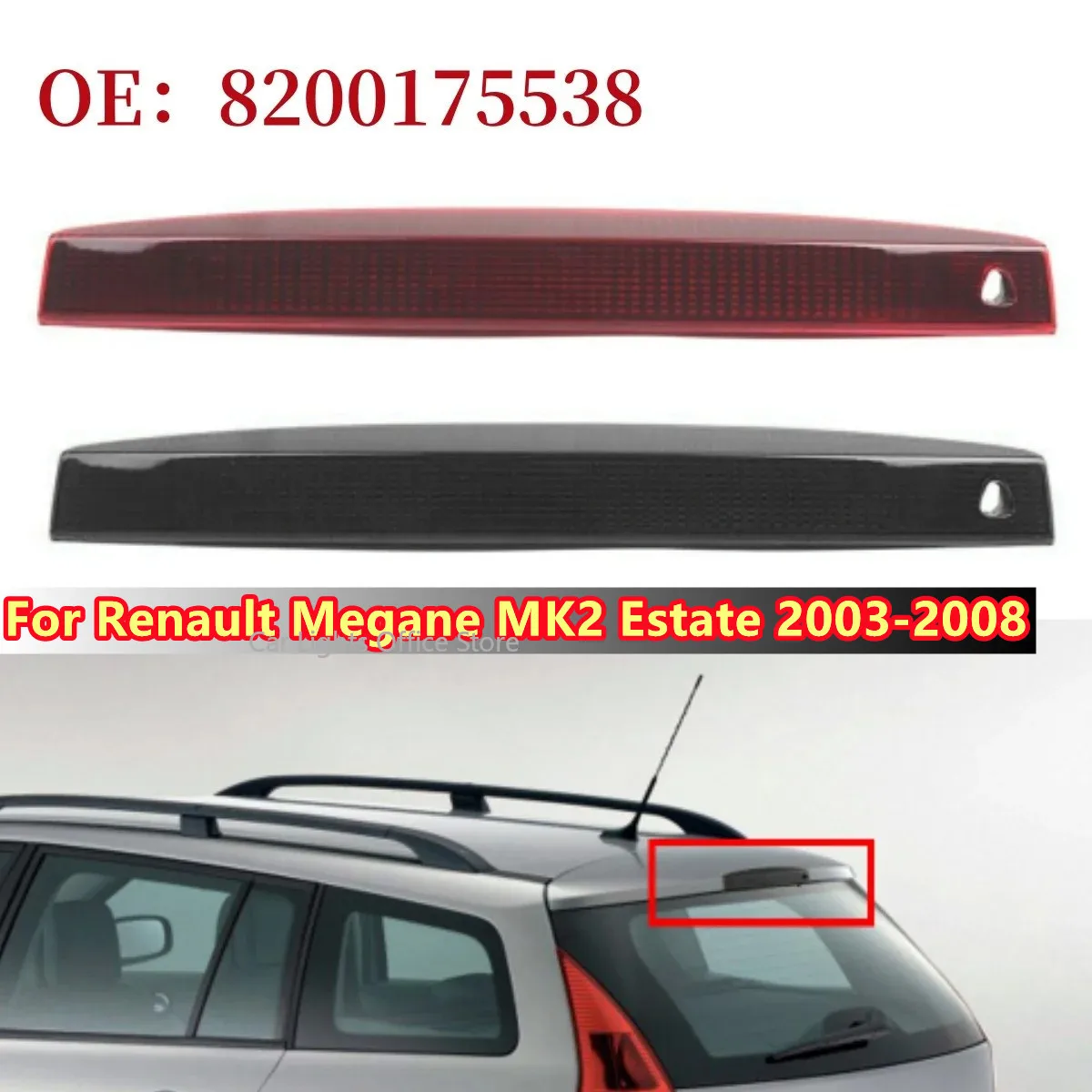 Car Third Brake Light For Renault Megane MK2 MK II Estate 2003-2008 Brake Light LED High Third Stop Lamp Accessories 8200175538