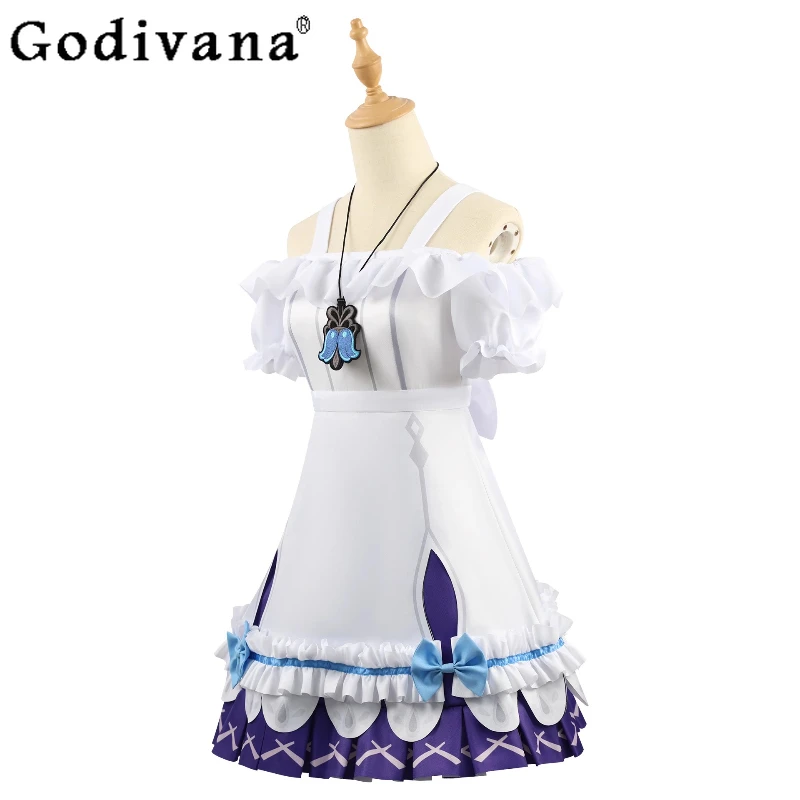 Gioco Nuovo Genshin Impact Set di abiti da donna Clervie Costume cosplay per Halloween Abito da festa di ruolo estivo femminile di Natale