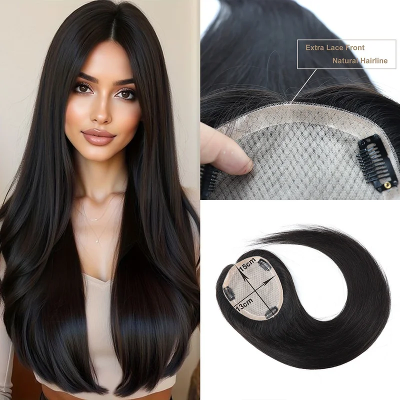 hair Topper Remy European Hair Silk Top Hand Tied hair extensions