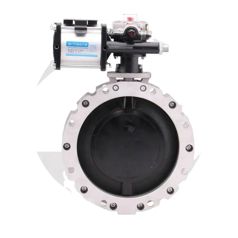 Pneumatic sanitary dust butterfly valve stainless steel hot sale polyurethane plate food industry