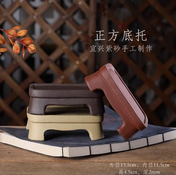 Ceramic Square Water Pallet, Bonsai Flower Vase Pallets, Waterproof,Base,Pedestal