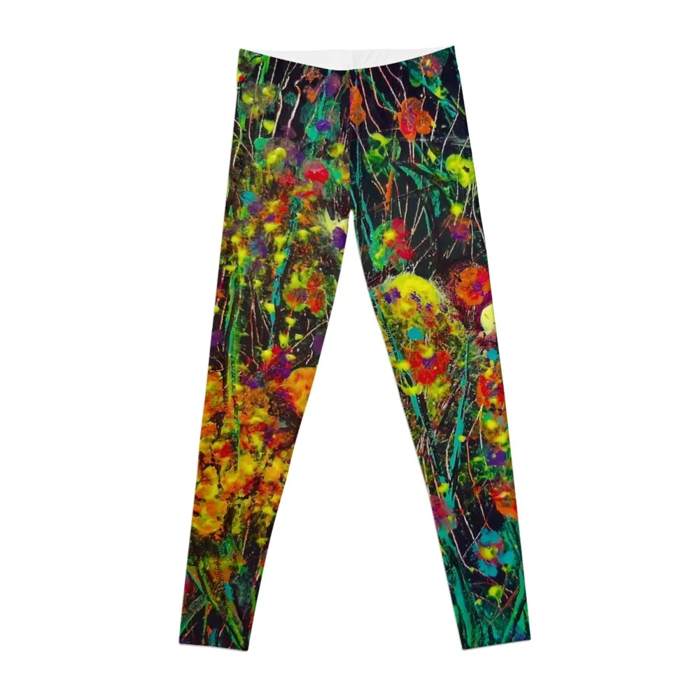 

Florets (8) - Wild Flower Meadow Leggings sportswear for gym active wear legging push up Womens Leggings