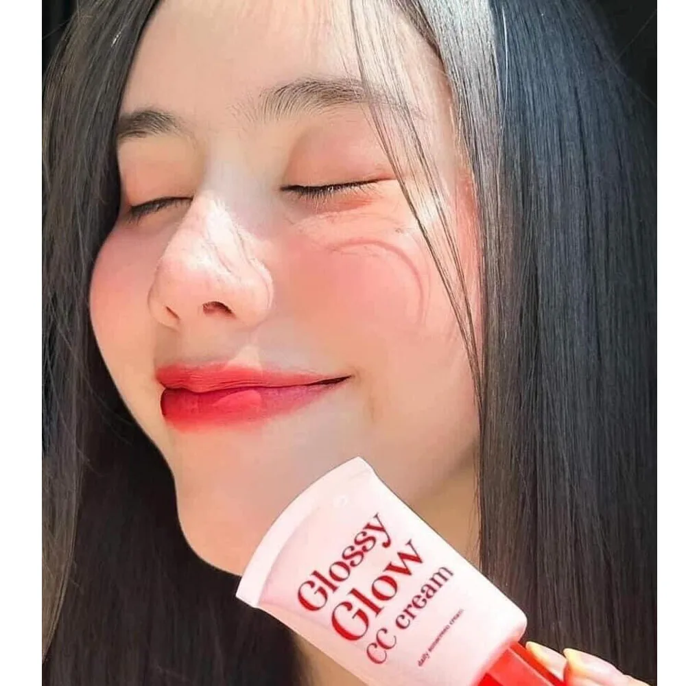 Glossy Glow CC Sunscreen Waterproof sweat proof, oil control Nourish Concealer Foundation 10g for Man Woman Makeup