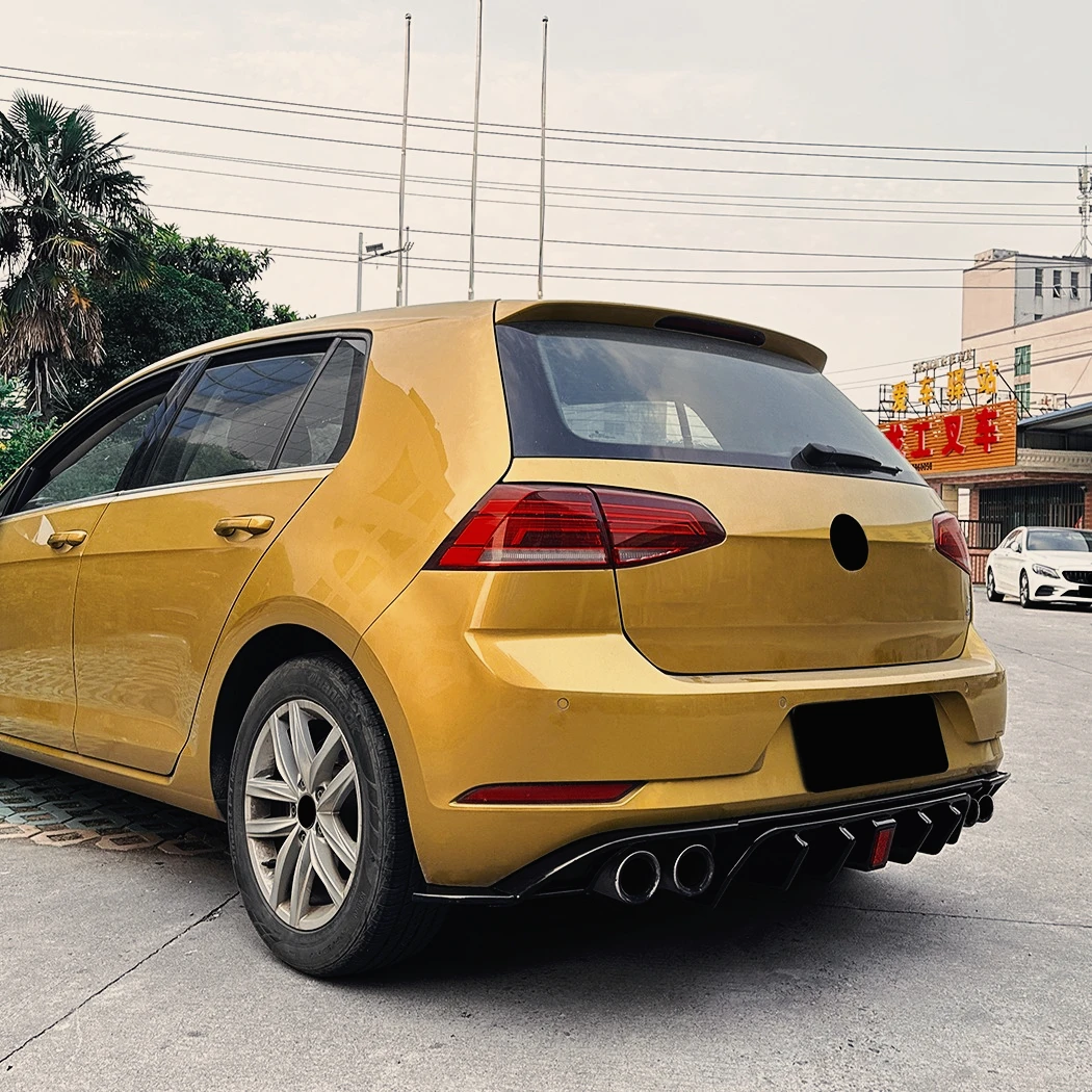 Staart Lip Trim Exterieur Modificatie Auto Achterbumper Spoiler Diffuser voor Volkswagen Golf 7.5 Standaard Editie GTI 2017 2018 2019 - afbeelding 2