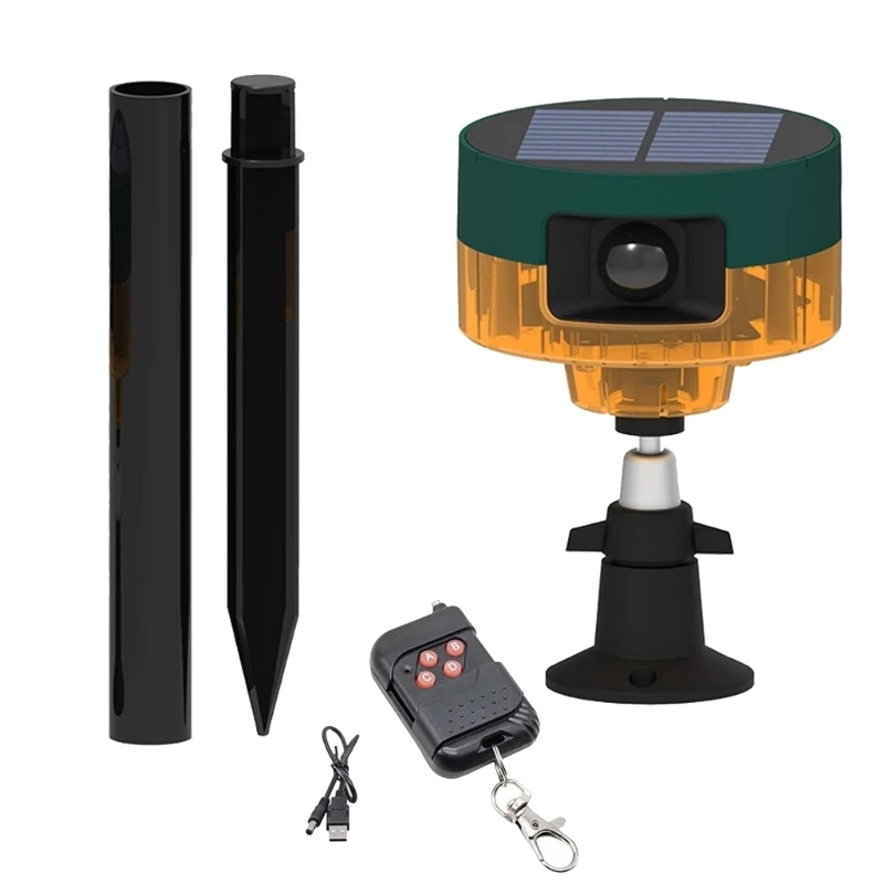 Lampe d'alarme avec capteur mouvement, détecteur loup sanglier, pour abri jardin, cour, livraison directe