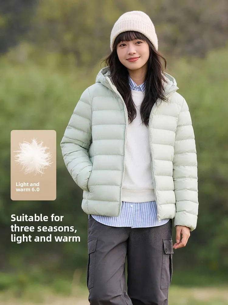 Lightweight Short Women's down Jacket SNOW FLYING 2026 Spring Autumn Casual Fashion Warm Commute Style Nylon Fabric Duck down