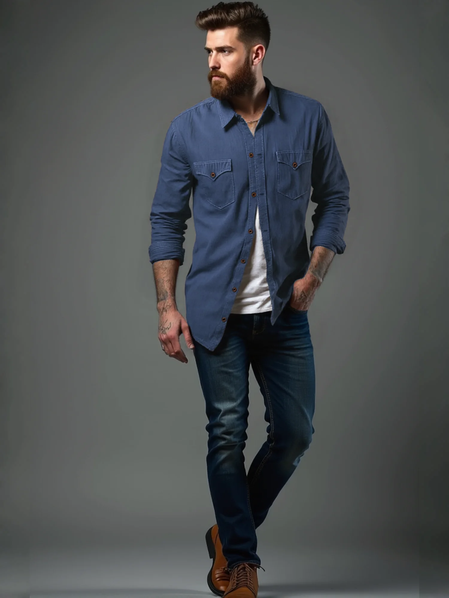 

Men's Spring Autumn Shirt Long Sleeve Lightweight Casual Cardigan Shirt Commuter Fashion Streetwear Men's Breathable Tops