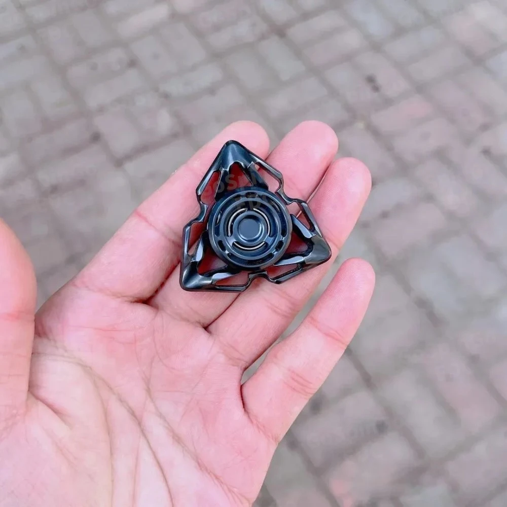 LQ EDC Ling Feng Fidget Spinner Edelstahl Titan Zirkonium Gyro Dreiblattiger Fidget Spinner Angstlinderung Gadgets