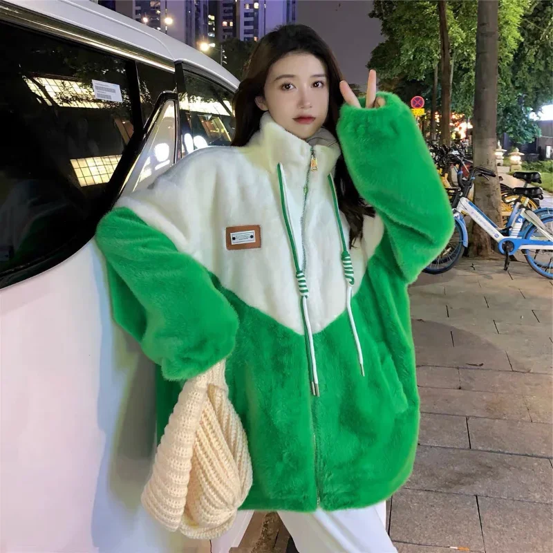 Winter Coat for Women Coats Jackets Faux Fur Coat Warm Thicker Short Rabbit Fur Top Korean Fashion New Cheap 2022