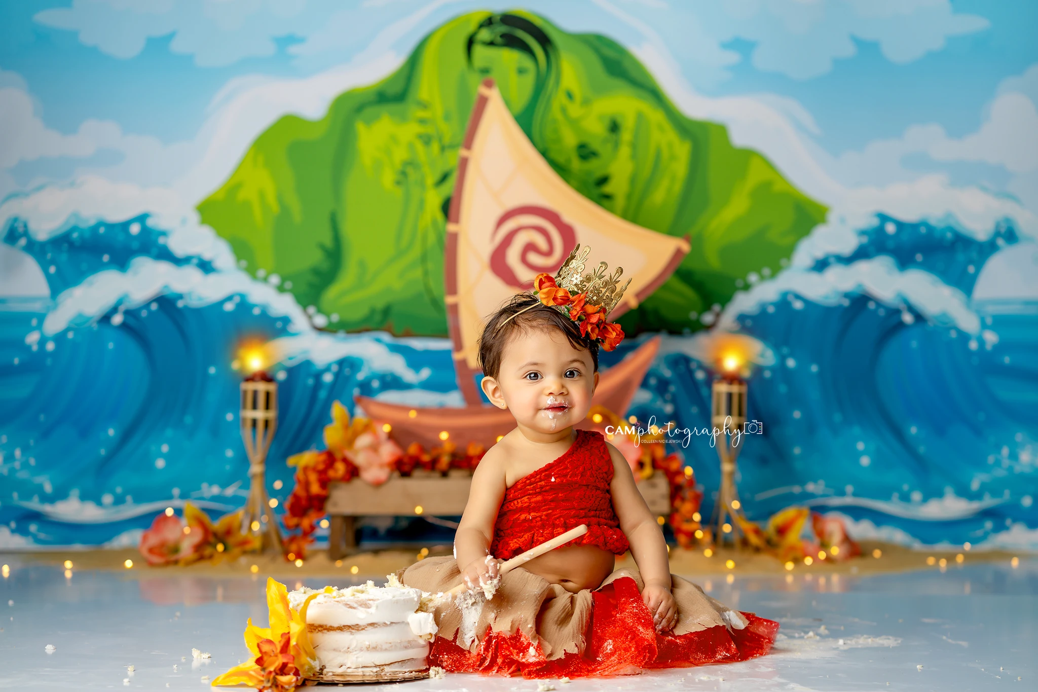 Summer Beachside Boat Backdrops Kids Baby Photography Props Child Adult Photocall Decors Coast Backgrounds