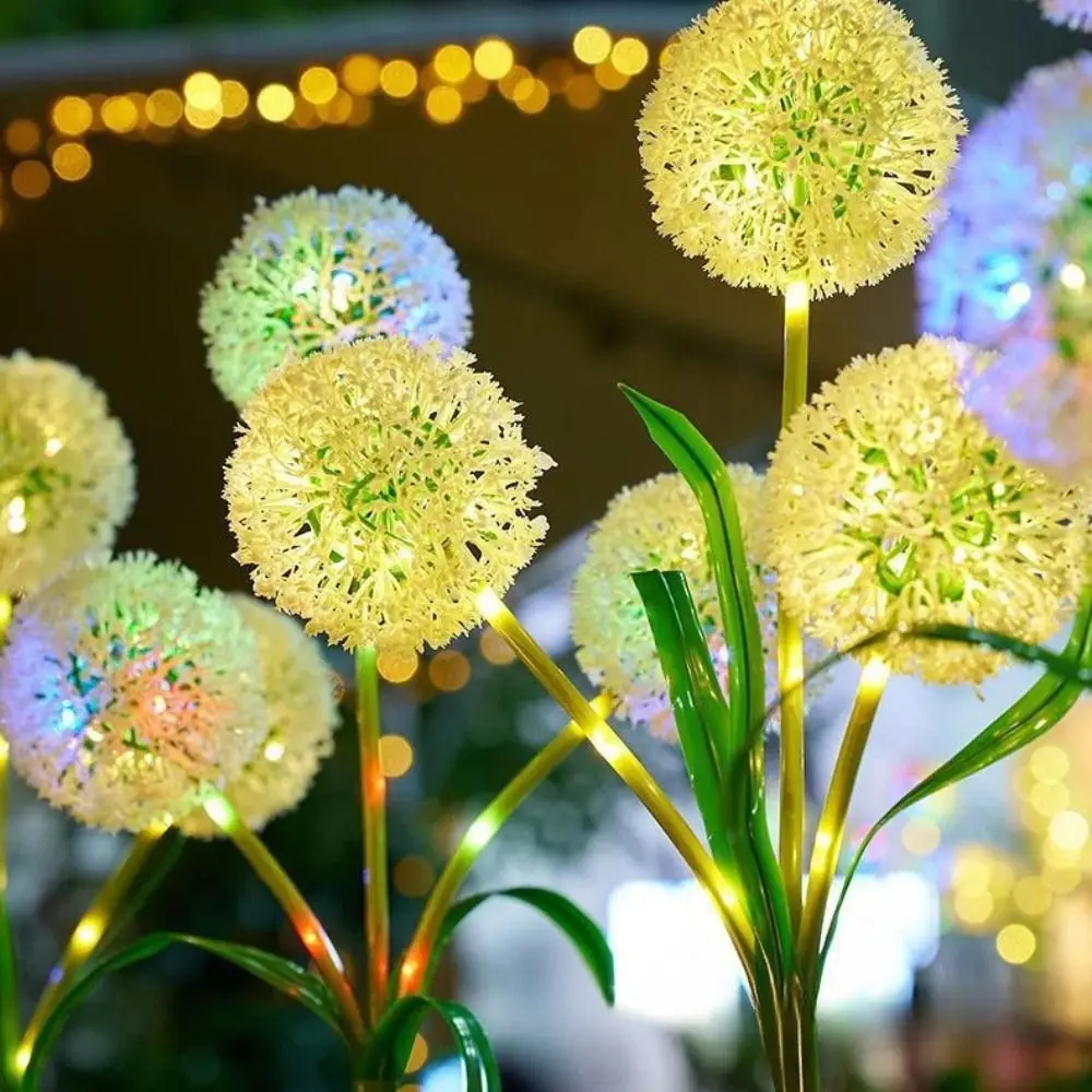 

Stainless Steel Solar Onion Ball Lights Plastic Stake Solar-Powered LED Garden Lights LED Lighting Waterproof Design
