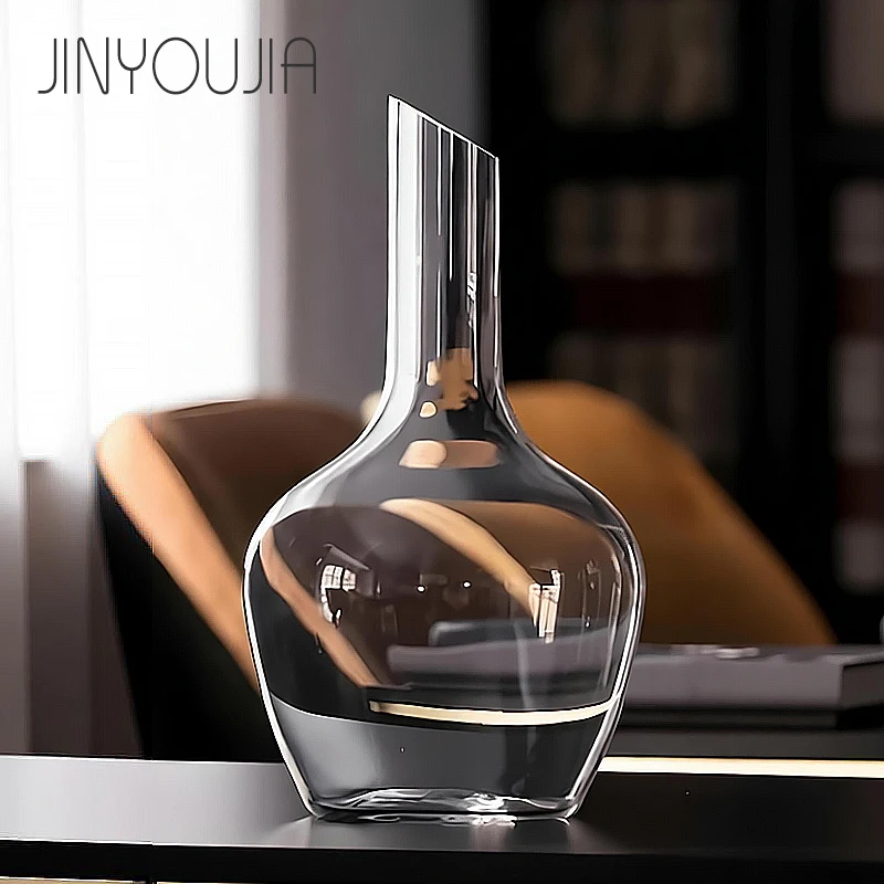 JINYOUJIA 1500ml Large Capacity High-quality Aged Red Wine Decanter Handmade Crystal Premium Quality Sydonios Style Decanter