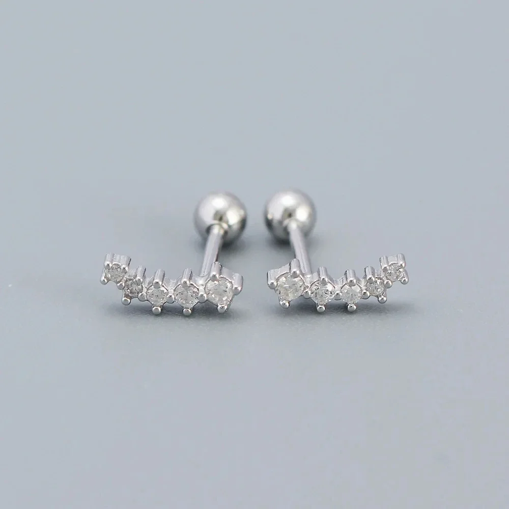 أقراط عصرية بسيطة مرصعة بالزركون على شكل نجمة قمر برغي للنساء أقراط رائد فضاء فريدة من نوعها إكسسوارات مجوهرات يومية هدية