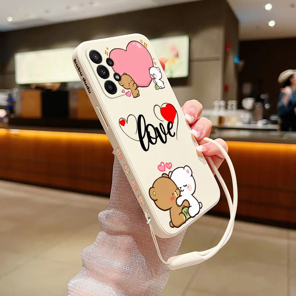 Cartoon Dudu Bubu Panda Phone Case For Xiaomi Redmi Note 12 12S 11 11S 11T 10 10A 10S 9T 9 8 7 Pro Plus 10C 9A 9C 9T 4G 5G Cover