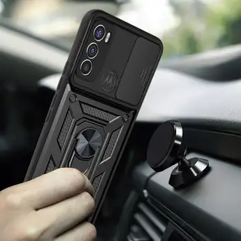 適用於摩托羅拉 Moto G60 G60s G20 G30 G52 G51 G71 G22 Edge 30 Pro Lite E20 E30 E7 E7i 的防震保護殼,帶指環支架 8 最佳銷售 摩托羅拉 Edge 30 Pro 保護殼 - №6