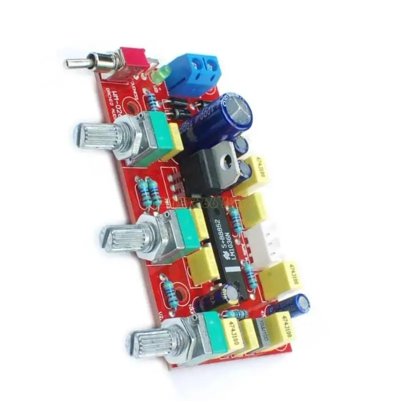 لوحة مضخم الصوت F62C HiFi مع لوحة نغمة Preamp LM1036 مع مقياس الجهد القابل للتمديد لمكبر صوت المسرح المنزلي في متجر DIY #5