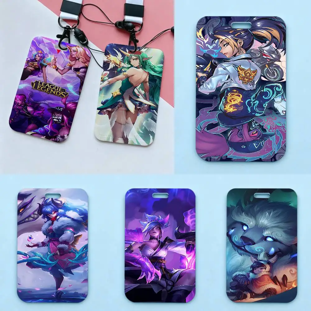 

W-Leagues-r-of-t-legends-t Holder Access Card Sleeve Keychain Work Badge Clip Neck Lanyard For Office And Campus Use Name Tag