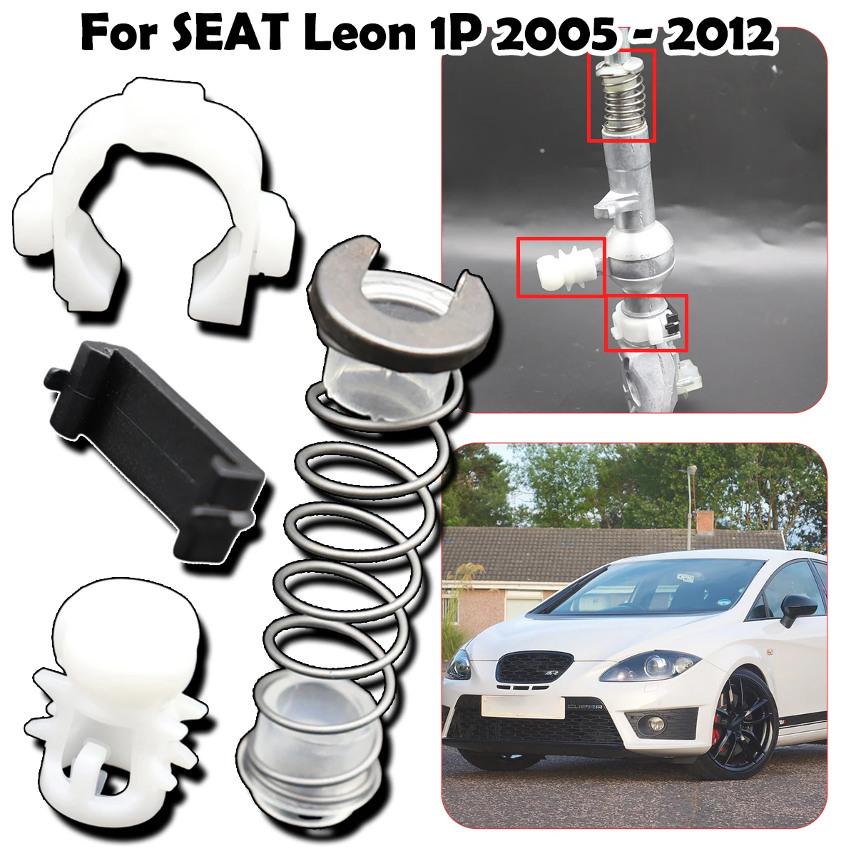 For SEAT Leon 1P 2005-12 Gear Shifter Selector Lever Shaft Gear Stick Spring Bushing Manual Shift Issue Fix Linkage End Rebuild