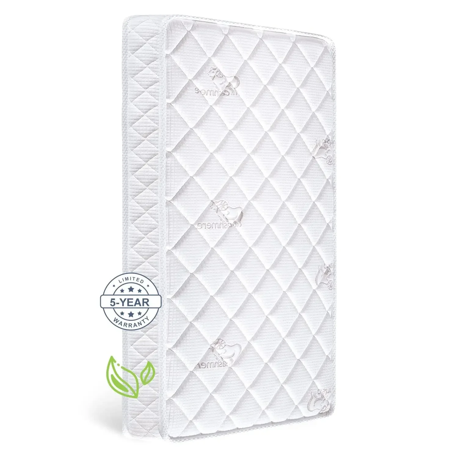 Premium Crib & Toddler Mattress,100% Knitted Fabric, Premium Fleece Surface-Hypoallergenic, 5" Thick Firm Soft Crib Mattress