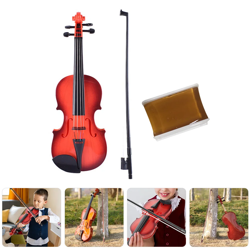 

Kids Music Toy 6 string Violin Simulation Real Strings Child Pull Bow Play Mat Rhythm Realistic Decorative Miniature
