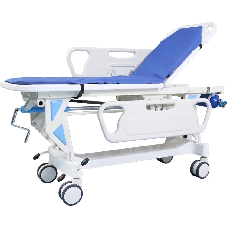 

Manual Emergency Hospital Patient Transport Stretcher Transfer Trolley