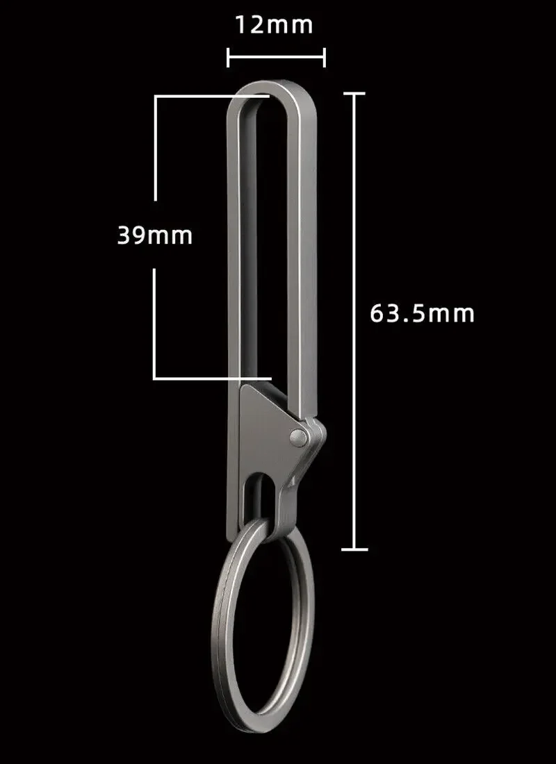 FEGVE EDC Titanium Alloy Quick Buckle Detach Belt Waist hanging Keychain Key Ring Tool