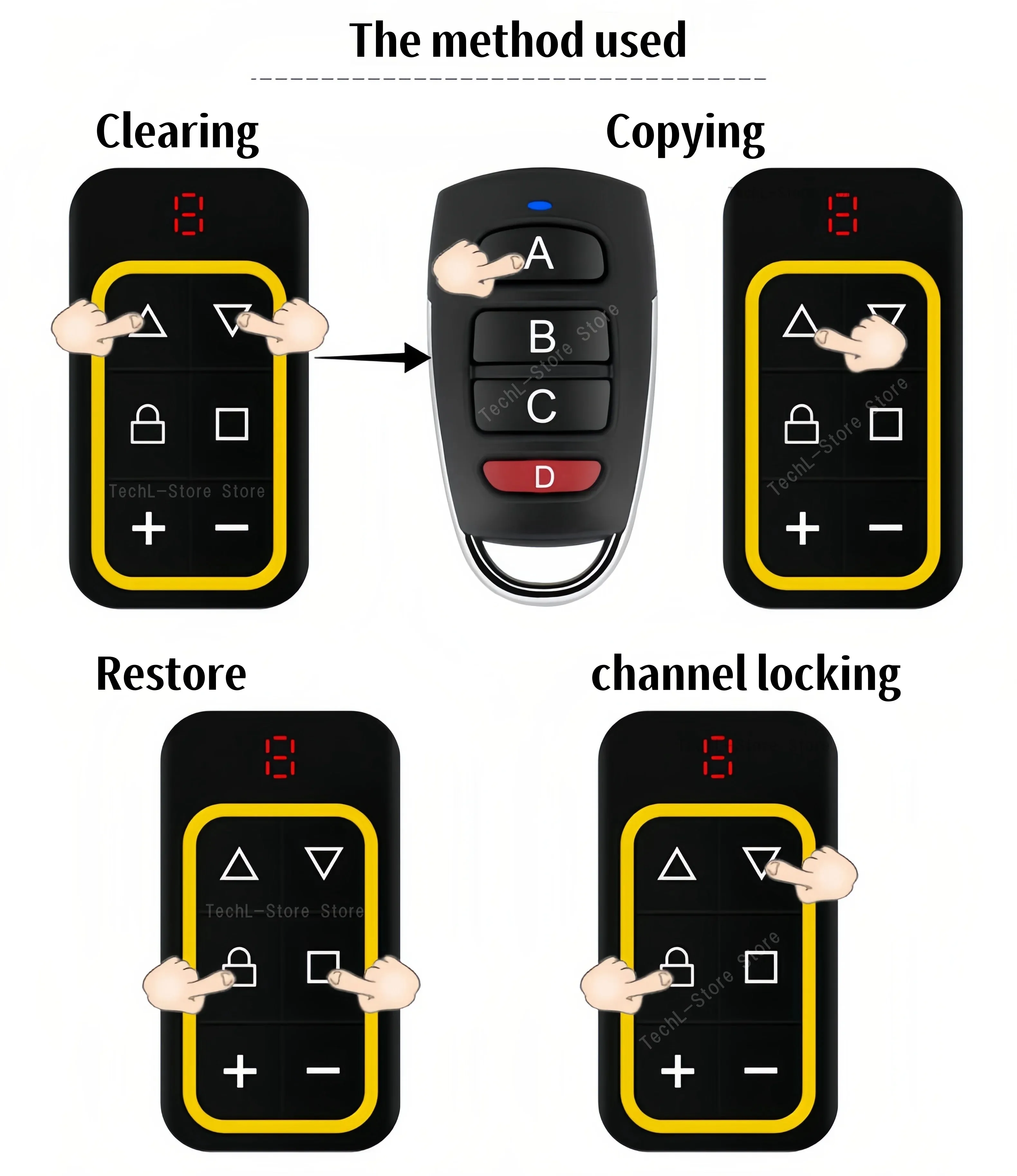 멀티 주파수 차고 문짝 리모컨 복사기, 300-915MHz, 433MHz, 868MHz, 차고 원격 멀티 브랜드 리모컨