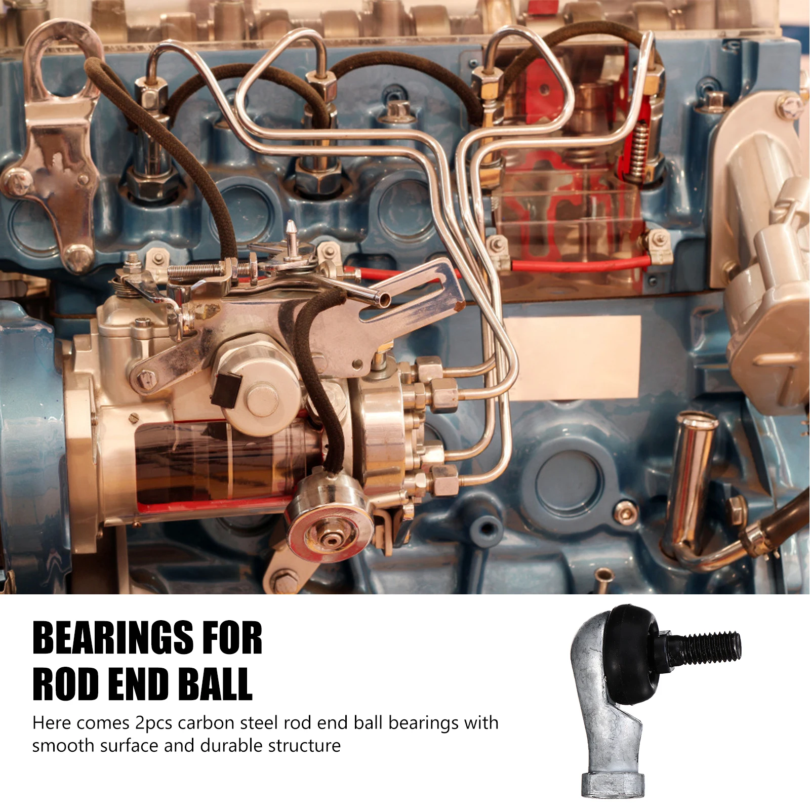 

2 pcs Carbon Steel Rod End Ball Bearings For Electric Tools Abrasion-Resistant High Hardness Professional Bearings For